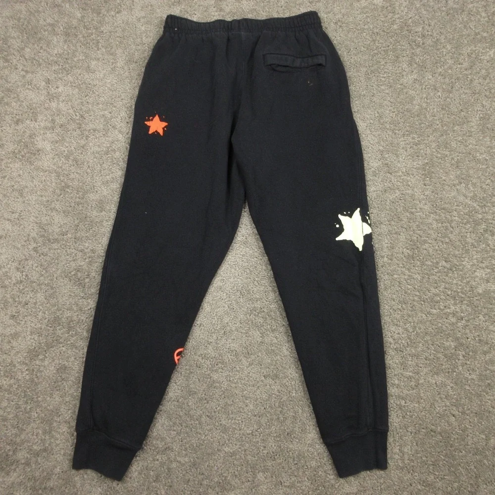 Nike Sweatpants Mens Small Black Sportswear Club Legacy Joggers Fleece Graphic